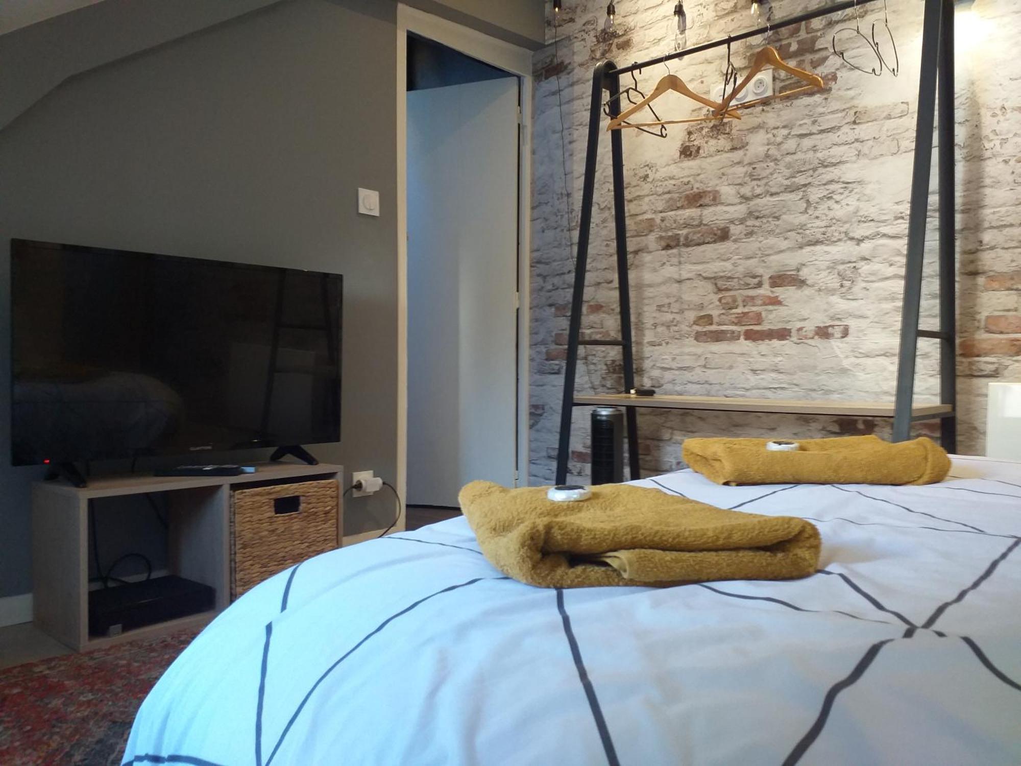 Les Volets Bleus - Deux Appartements Et Un Studio, Jardin Бурж Номер фото